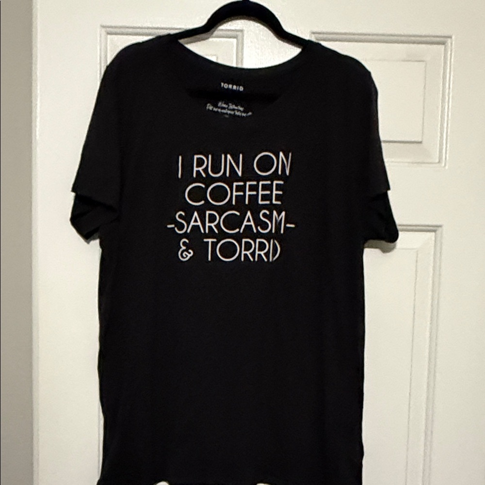 Torrid Black Graphic Tee with White Text - Picture 5 of 5